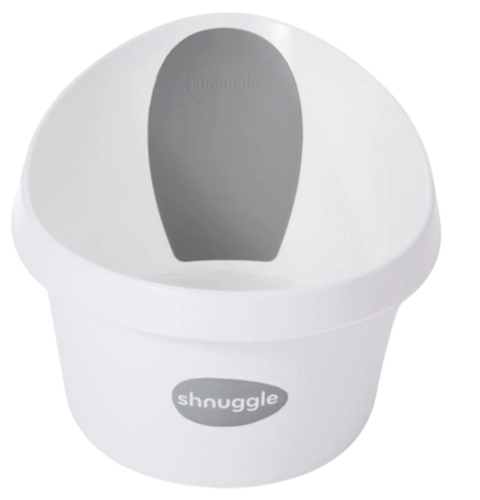 אמבטיה לתינוק גדולה SHNUGGLE JUMBO  אקליפטוס לבן/אפור בהיר
