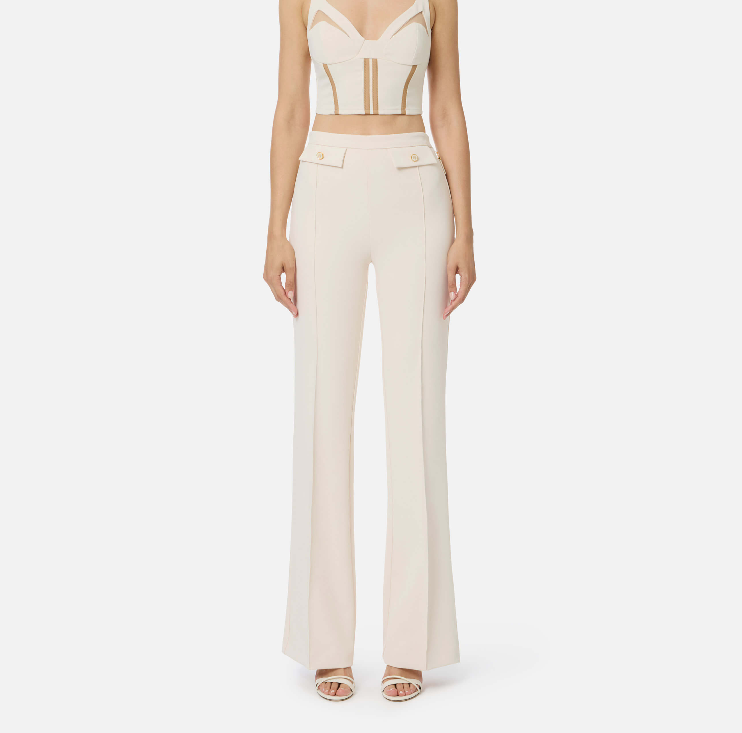 Double crêpe trousers