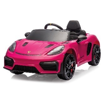 מכונית לילדים  12V פורשה ספיידר אר אס - PORSCHE 718 SPYDER RS - ורוד