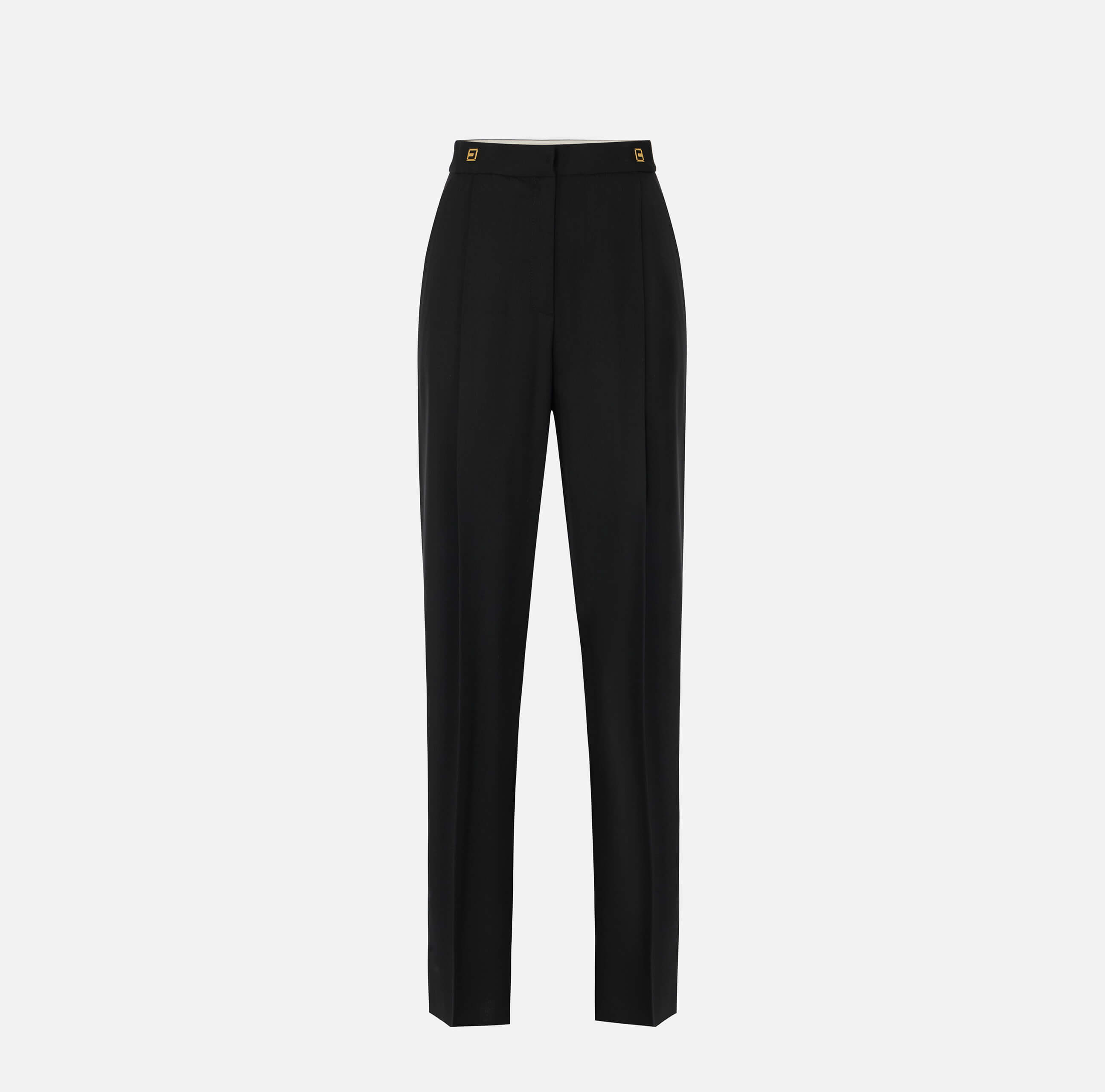 Crêpe trousers with logo details
