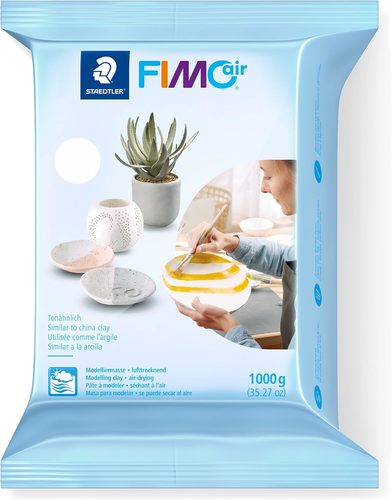חימר סיננטי לבן FIMO AIR מבית STAEDTLER (גרמניה), 1000 גרם