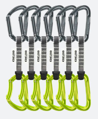 PURE SET SIXPACK סט 6 יחידות ראנר לטיפוס ספורטיבי וקירות טיפוס EDELRID