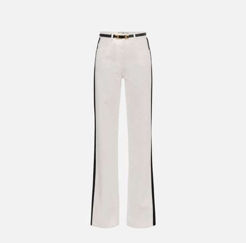 Jeans with satin bands
