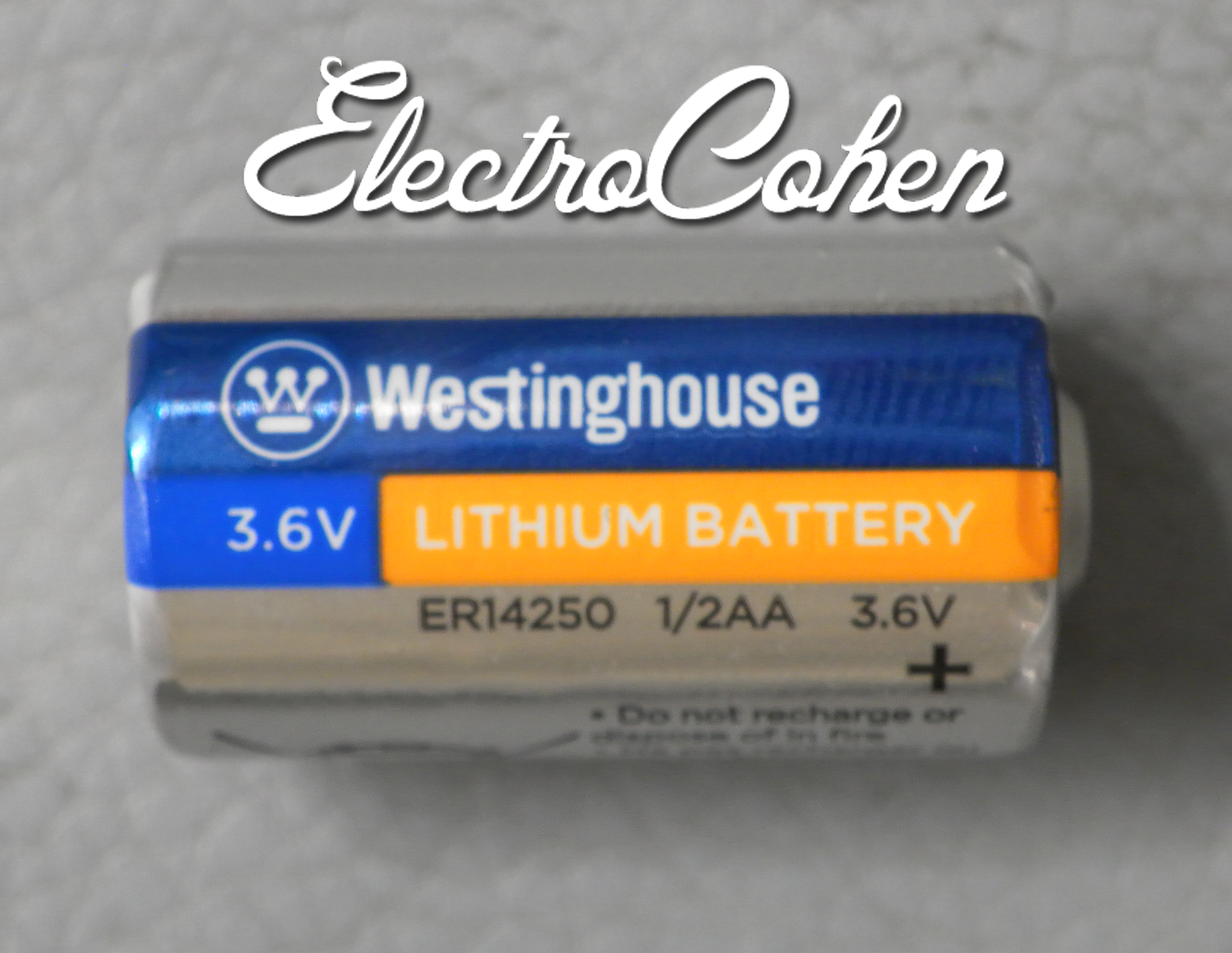 זוג סוללות ליתיום WESTINGHOUSE 1.2AH גודל 1/2AA 3.6v