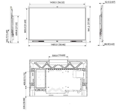 מסך מגע אינטראקטיבי Dahua DHI-LCH65-MC410-B-S2 '65
