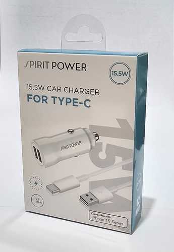 מטען רכב SPIRIT  3.1A XUSB2 TYPE-C