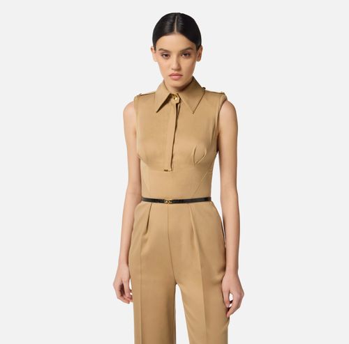 Cotton satin jumpsuit