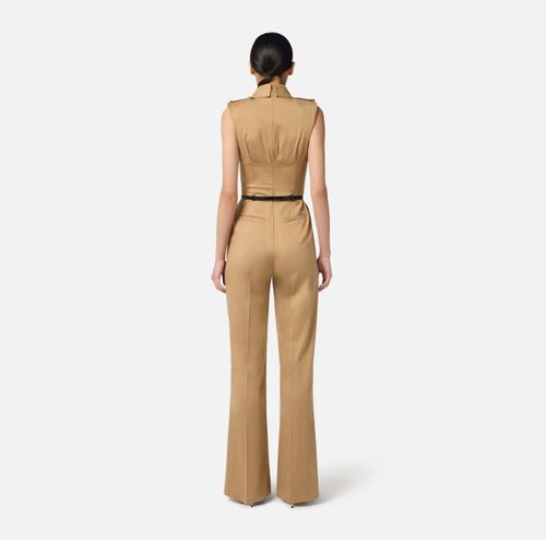 Cotton satin jumpsuit