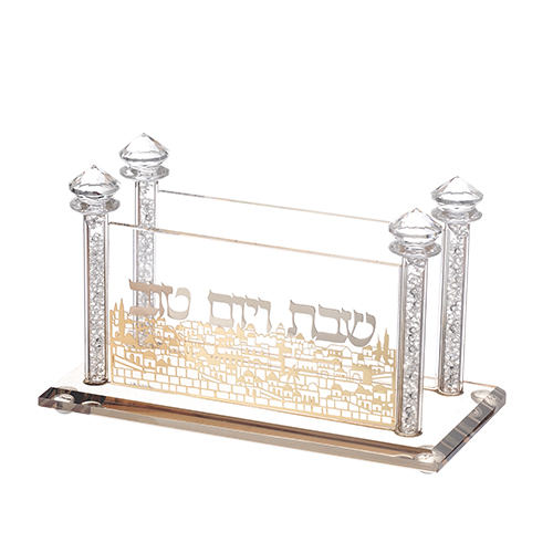 מפיון קריסטל מהודר עם פלקטה "ירושלים"