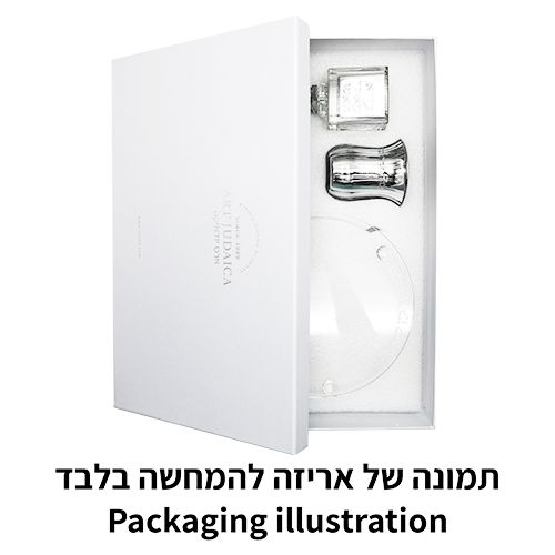 סט הבדלה מהודר מקריסטל עם פלקטה