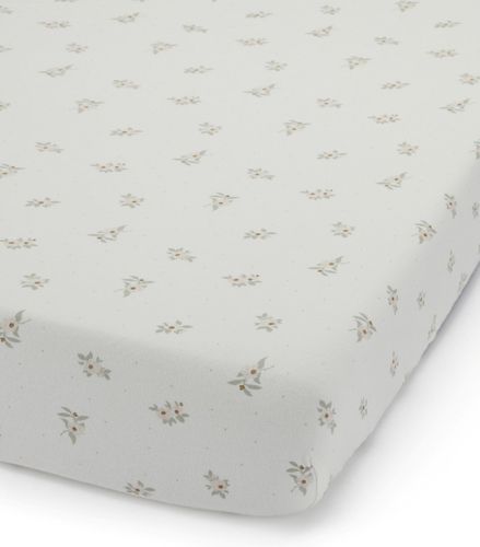 סדין מעוצב למיטת תינוק או מעבר 100% כותנה - פריחת הכלנית