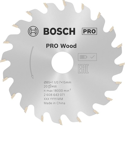 להב וידיה עגול 85MMX15MMX20T מבית BOSCH
