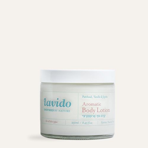 lavido - קרם גוף ארומתרפי פטשולי, וניל 250 מ