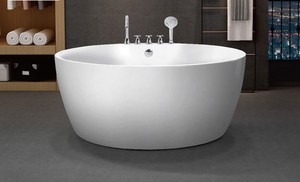 אמבטיה אקרילית Free Standing 150X150X63 MTI-416 עגולה לבן מבריק 