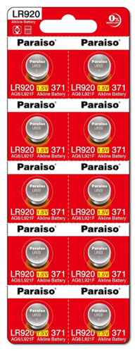 10 סוללות כפתור AG6 371A /CX69 / LR920 / SR921 / SR69 