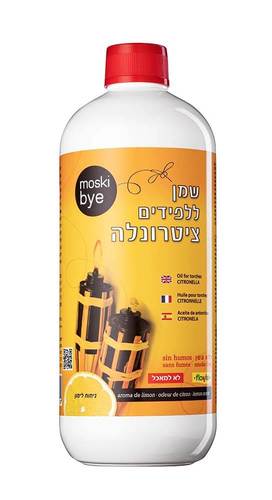 שמן ציטרונלה ללפיד להרחקת יתושים - 1 ליטר - Flower
