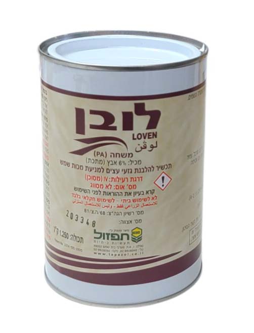 לובן להלבנת גזעי עצים למניעת מכות שמש - 1.25 ק"ג