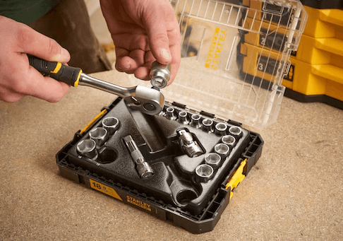 סט בוקסות 3/8″ 18 חלקים – Stanley FatMax PRO‑STACK (FMMT98102‑0) -