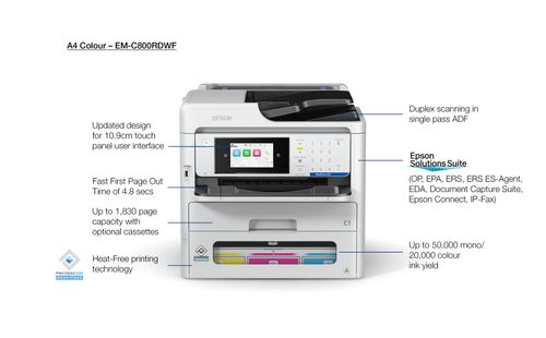 מדפסת ‏משולבת Epson WorkForce Pro EM-C800 אפסון