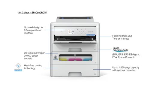 מדפסת ‏WorkForce Pro EP-C800RDWF