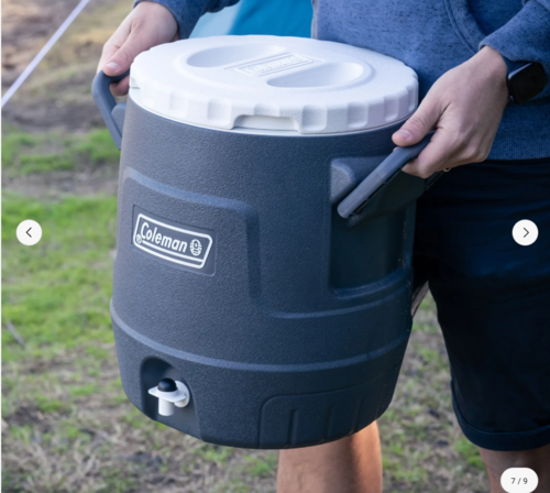 קולר מיכל מים קשיח לשתיה 15 ליטר עם ברז שתיה COLEMAN 15L KEG