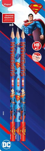6 עפרונות כתיבה SUPERMAN 