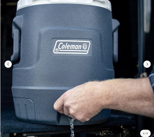 קולר מיכל מים קשיח לשתיה 10 ליטר עם ברז שתיה COLEMAN 10L KEG