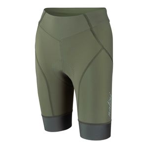 מכנס רכיבה נשים SAN FRANCISCO LADY SHORT ירוק עמוק ארגונומי מסנן קרינה ומנדף