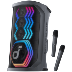 בידורית אלחוטית ניידת 200W עם זוג מיקרופונים Anker Soundcore Rave 3S