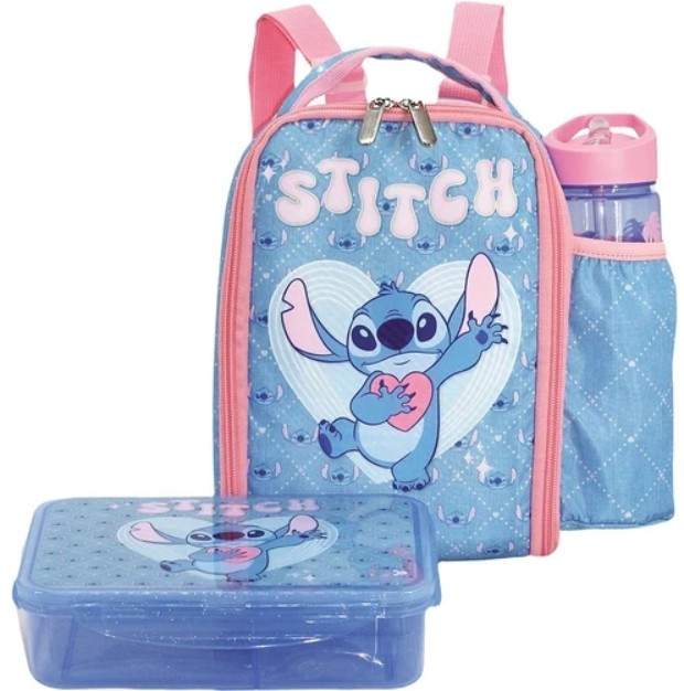 סט תיק אוכל תרי עם כתפיות לילו וסטיץ STITCH
