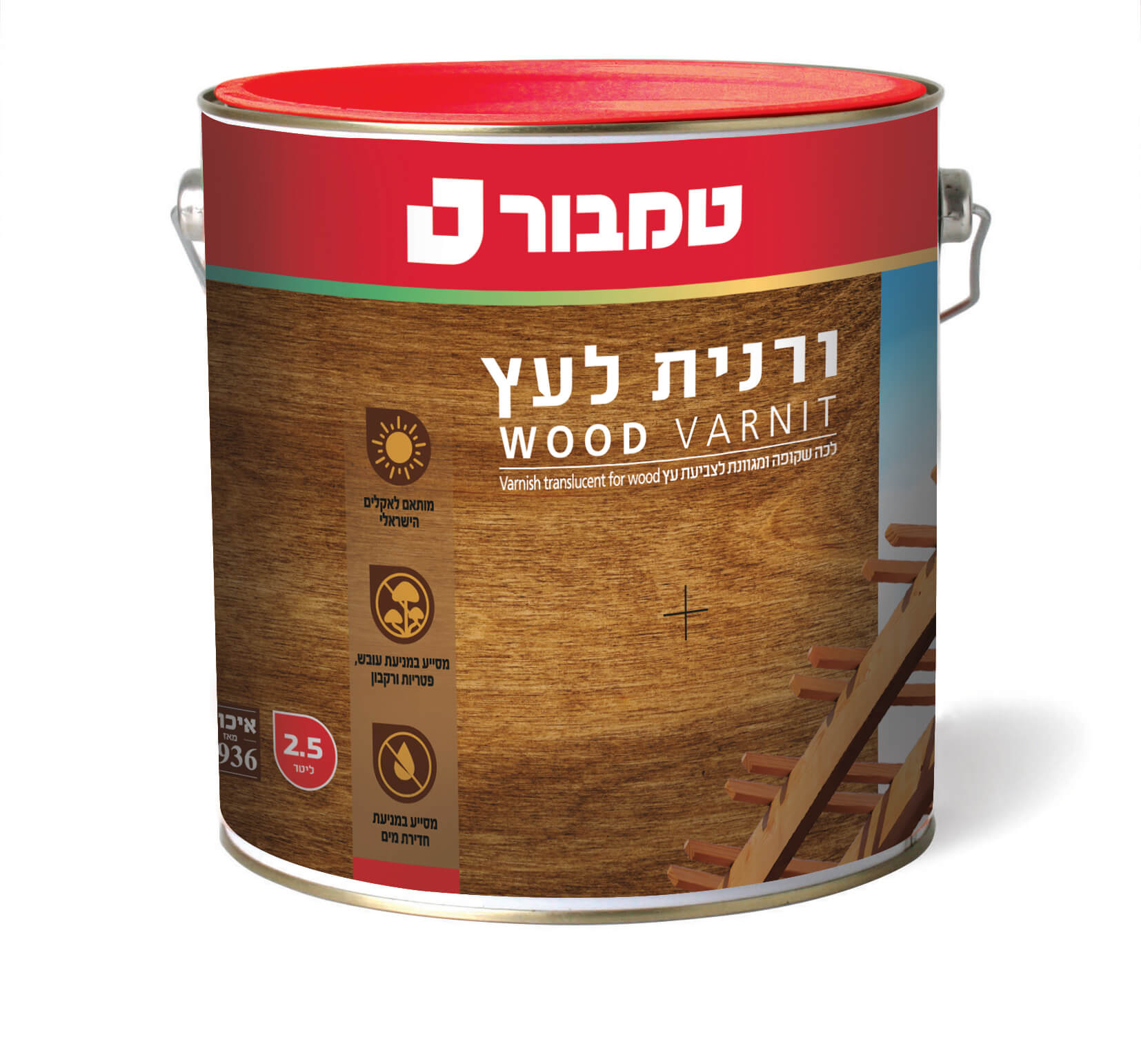 ורנית לעץ ממס 18 ליטר