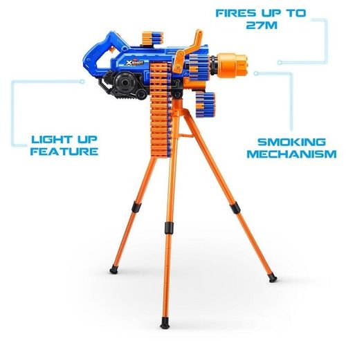 רובה משחק בלסטר Insanity Smoking Barrel עם אפקט עשן ותאורה ו-72 חיצים