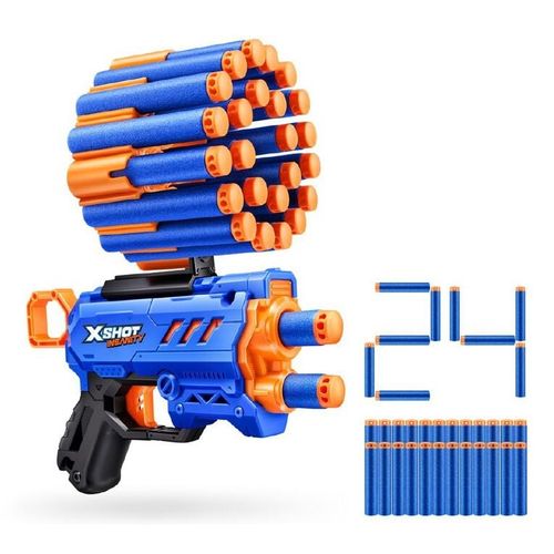 אקדח חיצי ספוג MICRO עם 24 חיצי ספוג עד טווח 30 מ'
