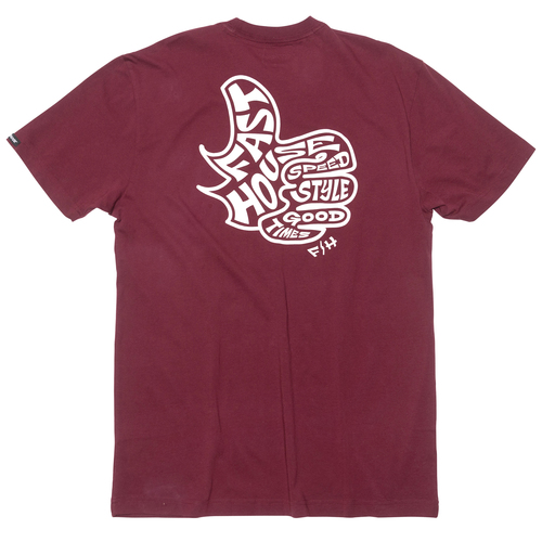 חולצת פאסטהאוס בורדו - FASTHOUSE SATISFACTION SS T-SHIRT