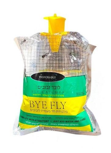 מלכודת זבובים בשקית חד פעמית - BYE FLY - מארז 4 יחידות