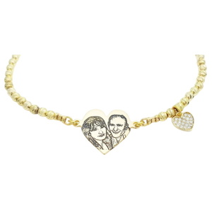 צמיד חרוזים בשילוב תליון תמונה BL jewelry