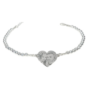 צמיד חרוזים בשילוב תליון תמונה BL jewelry