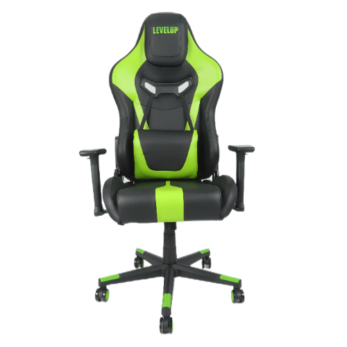 כיסא גיימינג בצבע ירוק 7062 LEVEL UP קפיץ קפוץ