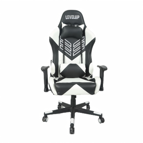 כיסא גיימינג בצבע לבן 7002 LEVEL UP קפיץ קפוץ