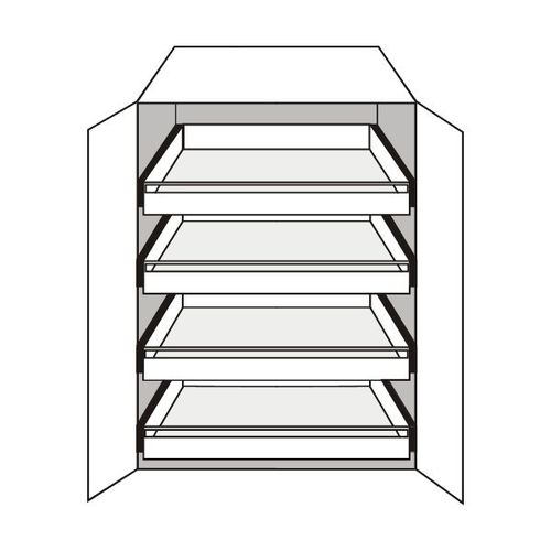 הרחקה למגירות ומסילות נסתרות פנימיות, דגם SIDE אפור