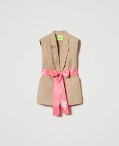 MYFO waistcoat with embroidery and belt