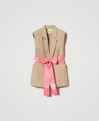 MYFO waistcoat with embroidery and belt