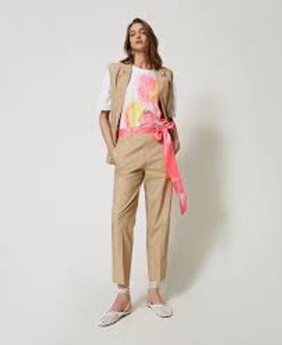 MYFO waistcoat with embroidery and belt