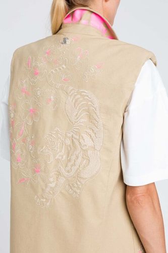 MYFO waistcoat with embroidery and belt