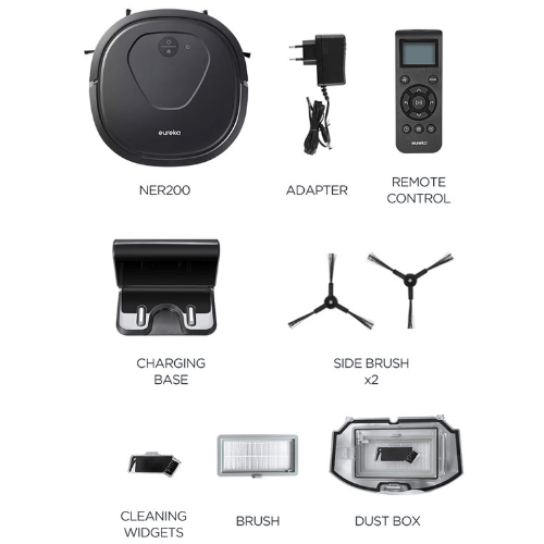 שואב אבק רובוטי עם שלט Eureka NER200ברפאלי - refali.co.il