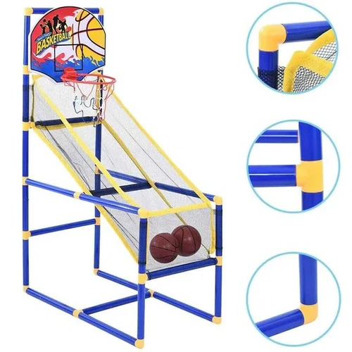 כדורסל ריצפתי מחזיר כדורים לילדים כולל 2 מיני כדורסל ומשאבה