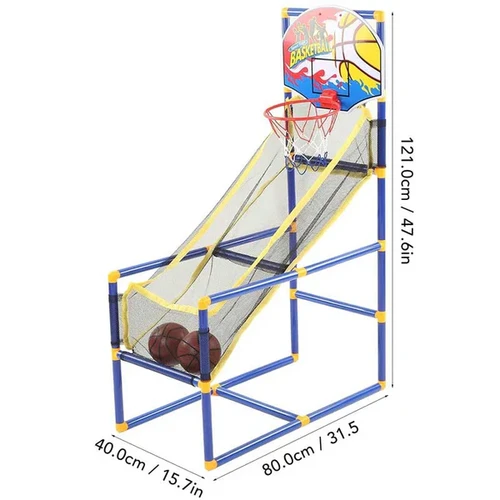 כדורסל ריצפתי מחזיר כדורים לילדים כולל 2 מיני כדורסל ומשאבה