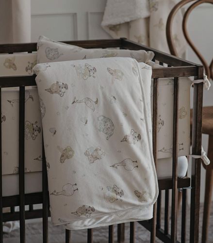 סט מצעים 3 חלקים למיטת תינוק - מסיבת תה