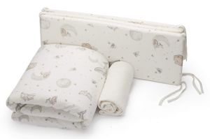 סט מצעים 3 חלקים למיטת תינוק - ליל כוכבים