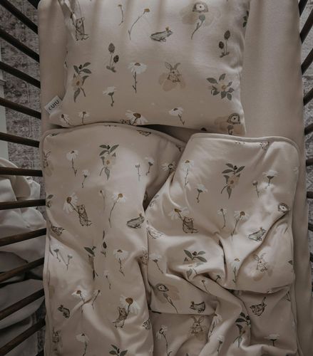 סט מצעים 3 חלקים למיטת תינוק - גינת בר